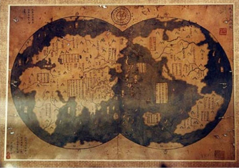 Карта двух Америк Доколумбовой эпохи