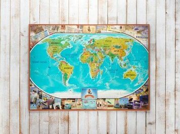 Скретч карта мира: мотивация на путешествия
