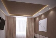 Варианты освещения спальни с натяжным потолком