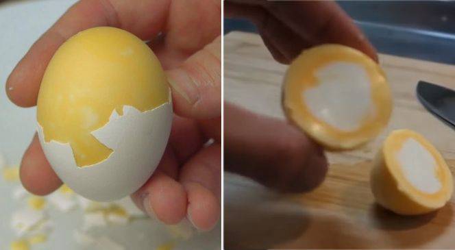 <br />
Желток наружу, белок внутри: как приготовить отварное яйцо «по-японски»                