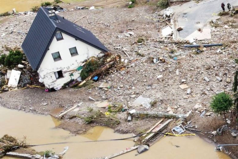 <br />
Стихийное бедствие в Германии на карте и последствия наводнения                