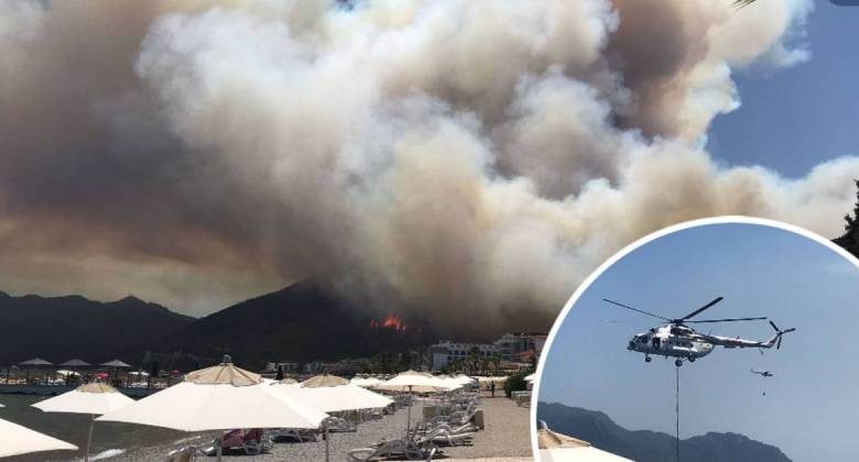 <br />
Животные гибнут в огне, а туристы пакуют вещи: что сейчас происходит в Марамарисе и Анталии                