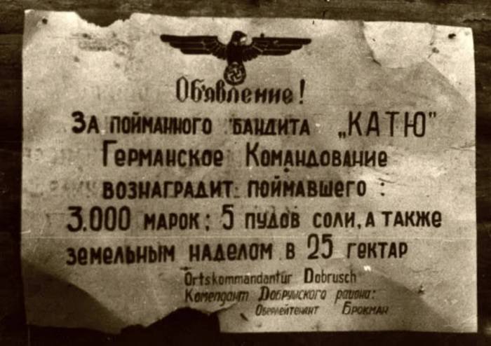 <br />
«Неуловимая Катя»: почему фашисты так боялись хрупкую партизанку, оцененную в 3000 марок и надел земли                
