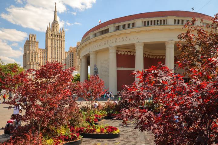 <br />
Фестиваль «Цветочный джем» в 2021 году украсил Москву оригинальными композициями                