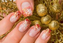 Идеи маникюра для новогодней ночи-2022, модные новинки, фотографии работ лучших мастеров