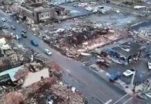 Появились кадры разрушительных последствий урагана в США