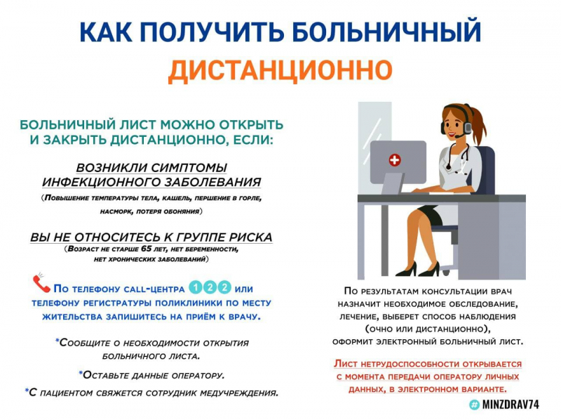 Как получить дистанционный больничный в Челябинской области — инструкция