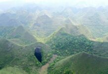 В глубинах гигантской воронки на юге Китая может существовать «затерянный мир»