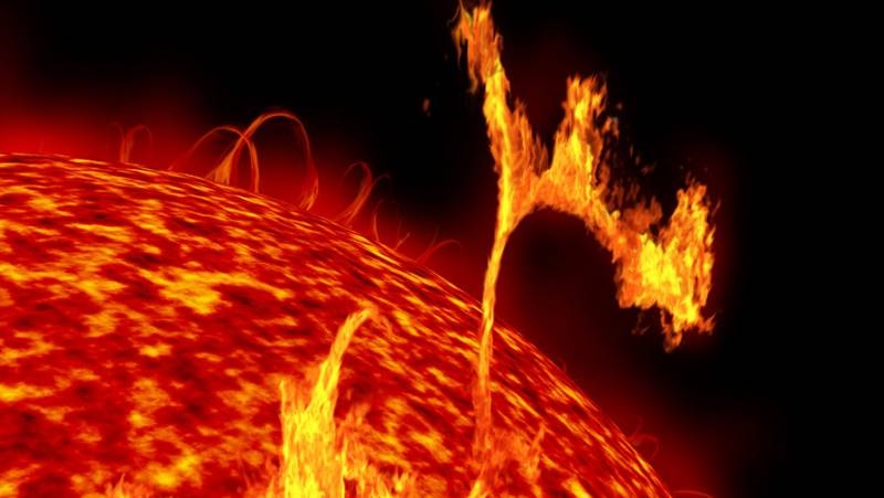 <br />
Мощная вспышка на Солнце спровоцировала появление опасных магнитных бурь на Земле                