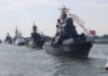 Главный военно-морской парад: военная мощь России в зеркале водных гладей