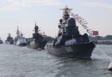 Главный военно-морской парад: военная мощь России в зеркале водных гладей