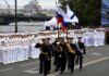 Подготовка к параду ко Дню ВМФ в СПб 30 июля 2023 года