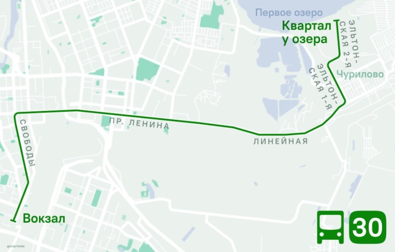 В Челябинске запускают новый автобусный маршрут № 30