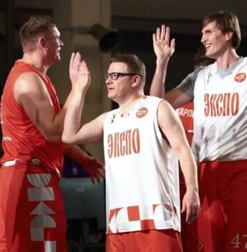 Алексей Текслер принял участие в дружеском матче по баскетболу 3×3