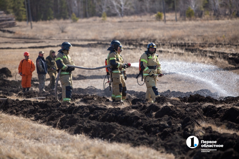 В Челябинской области отработали технику тушения природных пожаров